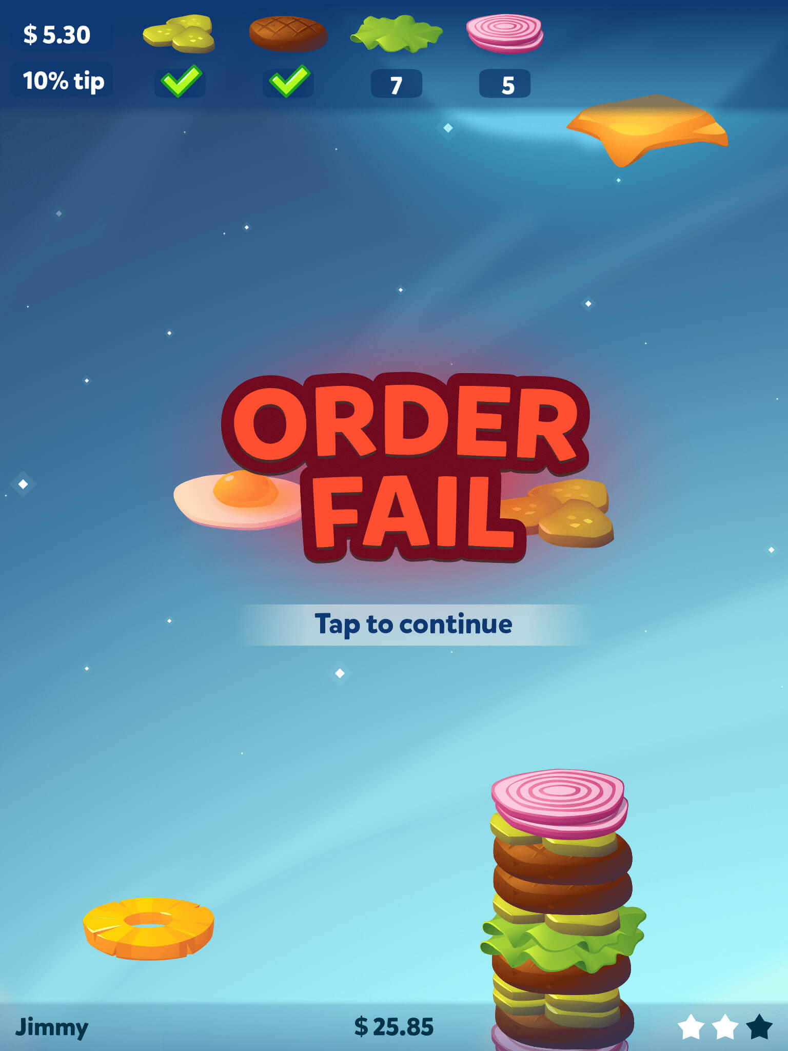Stapel den Burger